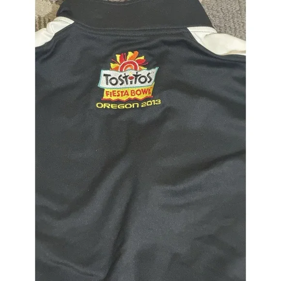 VTG Nike Oregon Ducks Jacket Mens L Black Full Zip Lightweight Tostitos Bowl - Picture 5 of 10